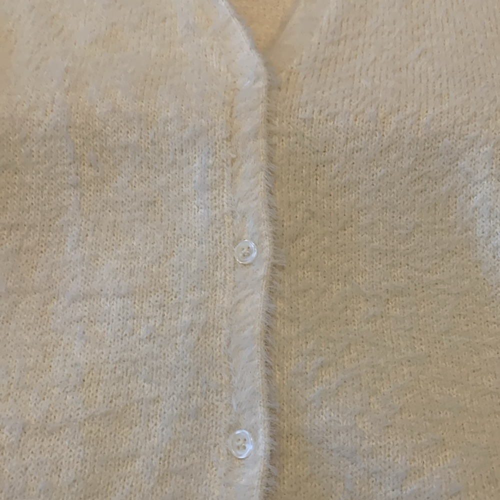 NWOT Wild Fable Cream Button Front Collar Sweater - Picture 7 of 8